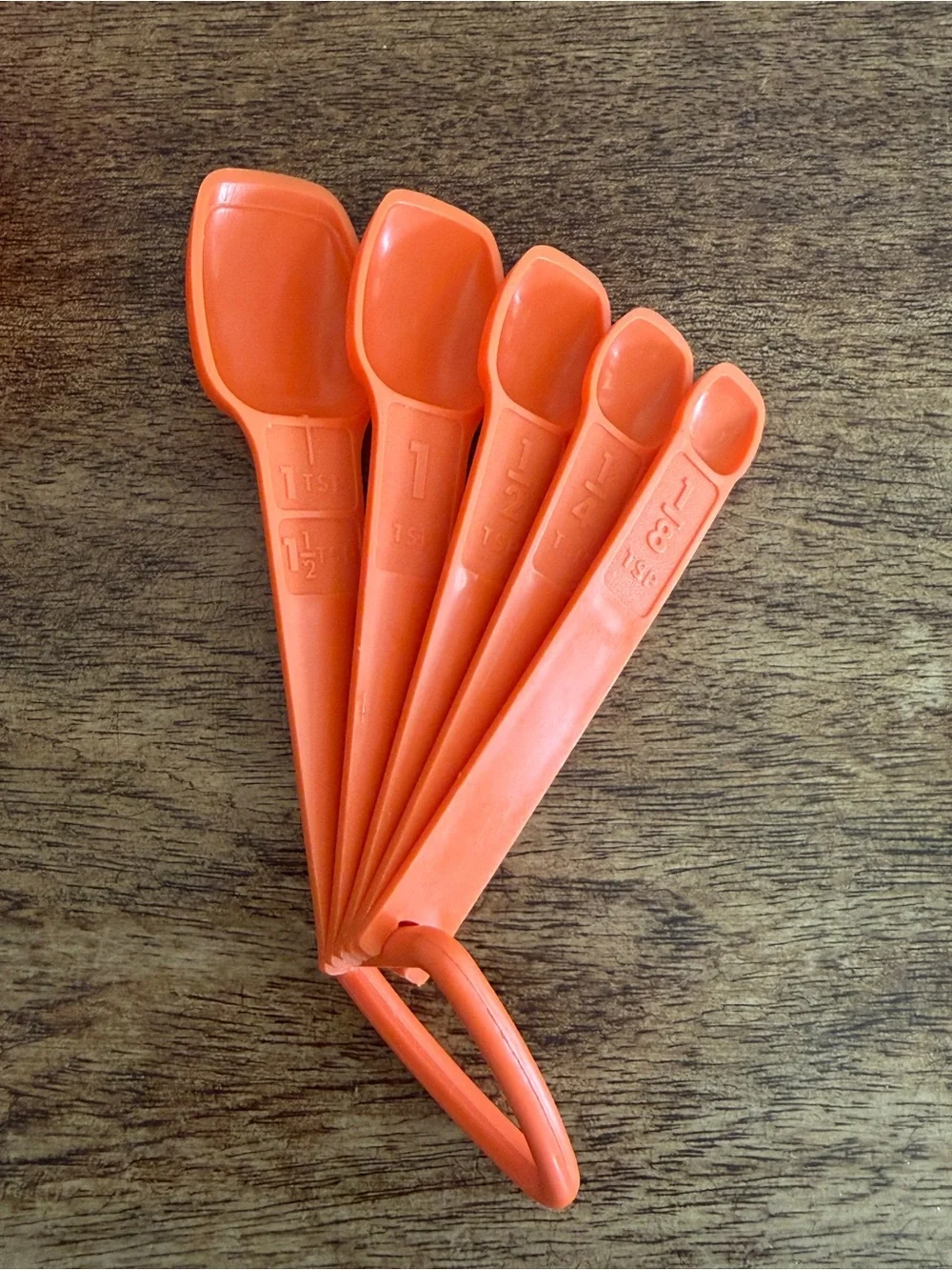 Vintage Tupperware Harvest Orange Measuring Cups Spoons Pie Server Partial Set